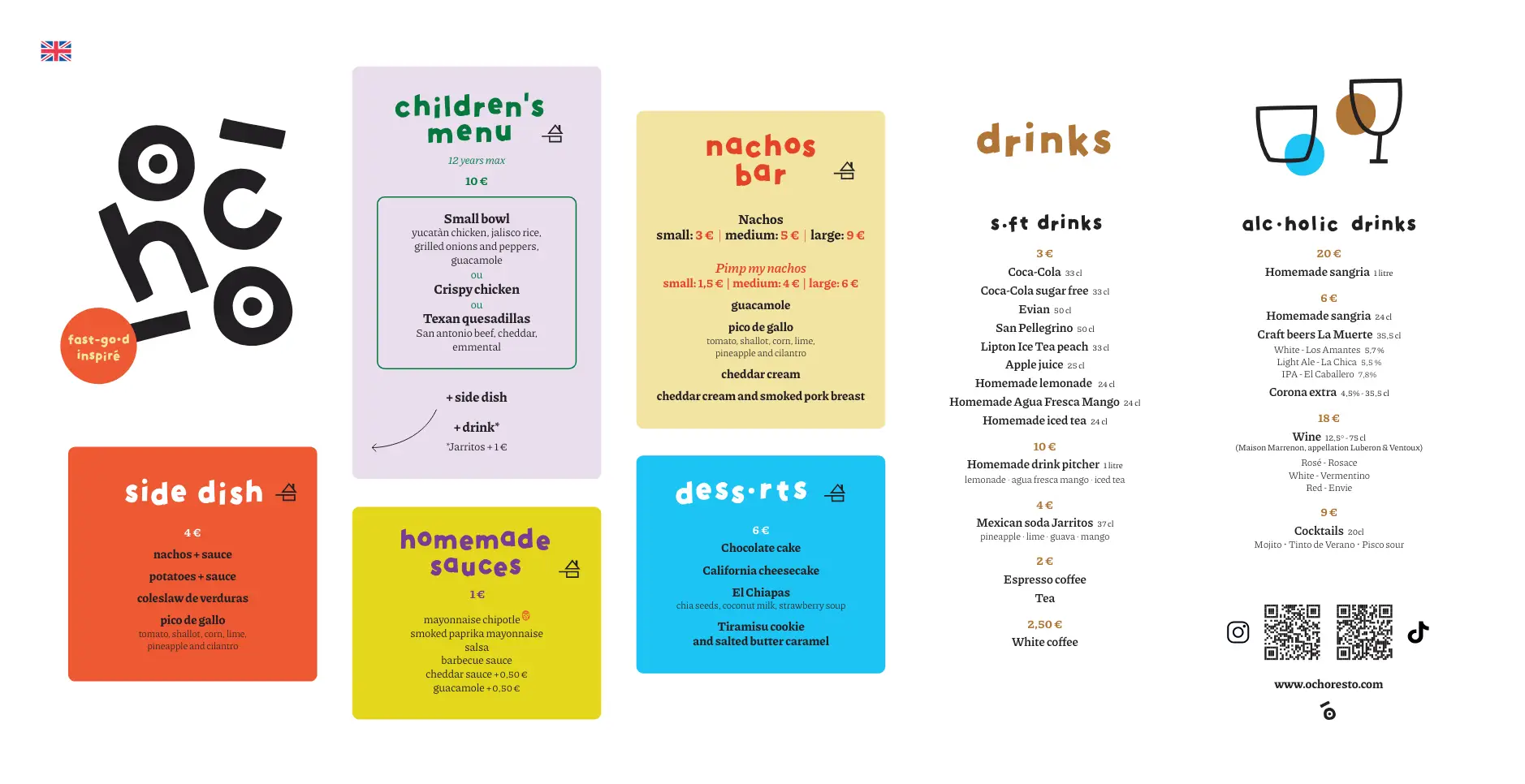 Menu Ocho desktop